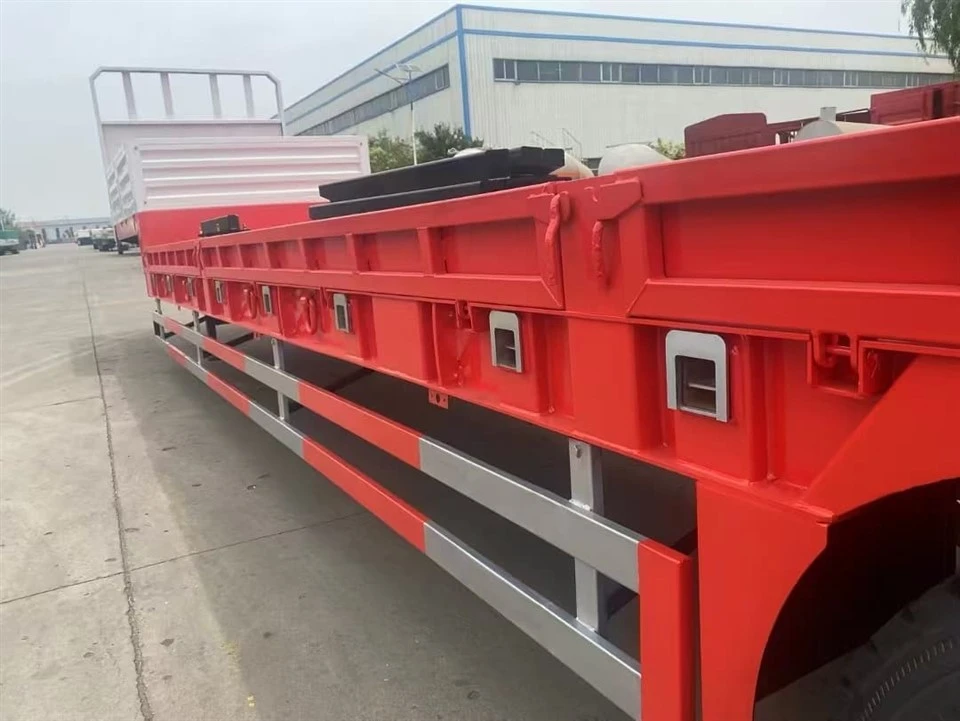 Low Bed Container Chassis Flatbed Semi-Trailer